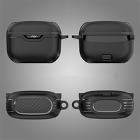 Coque de protection complète en TPU souple pour écouteurs avec boîtier de charge pour écouteurs sans fil pour JBL T230NC avec mousqueton