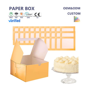 Scatola Pieghevole Personalizzata in Carta Artistica per Ciambelle, Torte, Dessert, Pane e Panini da Asporto - Product Image 1