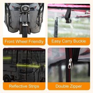 Tricycle cargo électrique avec auvent entièrement enveloppant, couverture <span class=keywords><strong>de</strong></span> cadre <span class=keywords><strong>de</strong></span> tricycle avec essuie-glaces, bâche <span class=keywords><strong>de</strong></span> moto cargo à 3 roues - Product Image 5