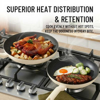Juego de Ollas y Sartenes de Acero Inoxidable y Cerámica de Aluminio Personalizadas E-Top, Juego de Utensilios de Cocina Antiadherentes de Alta Calidad