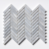 Carrelage mural en mosaïque à motif chevron en marbre blanc, design moderne, luxe, pour la décoration de baignoire, salon d'hôtel, villa, parquet