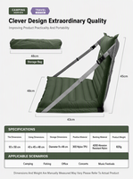 Matelas gonflable pliable en nylon TPU imperméable et résistant pour pique-nique, chaise de plage pour randonnée et pêche en extérieur