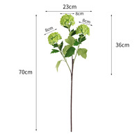 Buket Hydrangea Minimalis 3 Tangkai Batang Kayu Bunga Buatan Rangkaian Bunga Palsu untuk Dekorasi Rumah Ruang Tamu Kantor