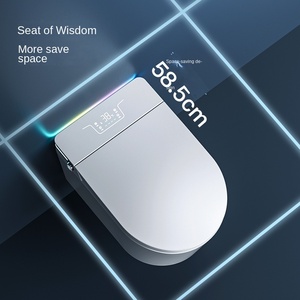 Inodoro Inteligente con Luz Nocturna, Montado en el Suelo, con Sifón en S, Cerámico, con Control Remoto, Descarga por Gravedad, Función de Calefacción del Asiento - Product Image 3