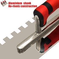 Peaktop 3pcs Outils pour carrelage Set de truelles crantées carrées en acier inoxydable
