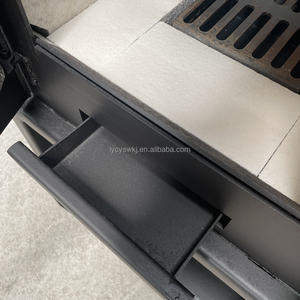 Estufas de chimenea verticales de acero para interiores modernas con chimenea de inserción de pared de madera de biomasa para uso en la sala de estar - Product Image 3