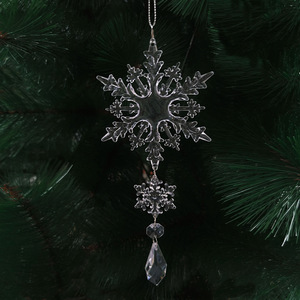 Đồ trang trí Giáng sinh hình bông tuyết, đồ treo cây thông, dây nhựa, khóa thông minh mạ, chất lượng cao, lụa Giáng sinh mềm mại - Product Image 4