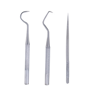 Palillo de dientes de acero inoxidable, gancho para dientes, herramienta para quitar dientes, cubo portátil de acero inoxidable, se puede colgar en el llavero - Product Image 5