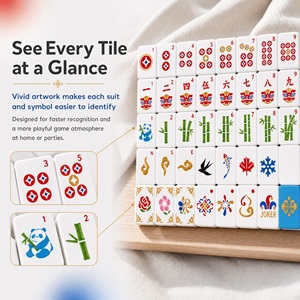 Set di Tessere Mahjong Mini Stampate in 3D a Quattro Colori, Gioco da Tavolo Portatile, Ornamento, Gioco da Tavolo per Famiglie, per Feste al Chiuso e Casa - Product Image 1