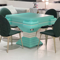 Table de Mahjong Électrique de Luxe Minimaliste Moderne en Bois Massif, Modèle Designer Haut de Gamme pour Villas et Usage Domestique, Mélangeur de Cartes Entièrement Automatique