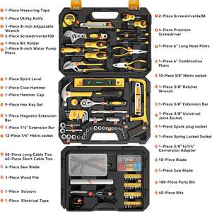 CRESOLVIA Juego de Herramientas de 328 Piezas, Caja de Herramientas con Cajones de Almacenamiento, Acero al Carbono, Polipropileno, Llave Hexagonal para Reparaciones del Hogar, Automóviles, Bricolaje y Uso General - Product Image 2