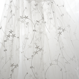 Croissant incurvé ivoire dentelle broderie à la main bricolage <span class=keywords><strong>voile</strong></span> de mariage matériel pour vêtements jupe décoration maille tissu Animal - Product Image 4