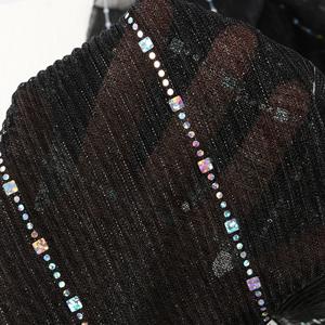 Sciarpa Lunga da Donna in Poliestere con Paillettes Oro e Argento, Stile Etnico, con Cordoncino, Calda, per Commercio Transfrontaliero, Sciarpa Indiana, Mantella - Product Image 3