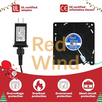 Ventilateur Turbine DC 12032 Red Wind à Faible Bruit avec Lumière LED 12V, en Plastique, Personnalisable OEM pour Gonflables d'Halloween