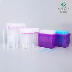 Phòng thí nghiệm tiêu hao nhà máy 1000ul/1250ul Micropipette lời khuyên không lọc trong Rack rõ ràng PP y tế ống nhỏ giọt