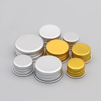 Tapas de Aluminio con Rosca 18/410, 20/410, 24/410, 28/410, 30/410, Personalizadas con Impresión, Antiderrames, para Botellas de Cosméticos, Venta al Por Mayor de Fábrica