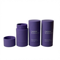 Contenant de déodorant stick de luxe en plastique PP Choebe 50ml 75ml 50g 75g, tube anti-transpirant à mécanisme rotatif avec bouchon à vis