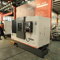 Tour à tourelle mobile à broche unique avec rails de guidage Taïwanais TCK50M-800, Machine-outil de tournage et fraisage CNC automatique