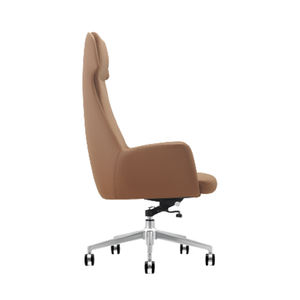 Ghế văn phòng da cao cấp dành cho giám đốc điều hành, kiểu hiện đại, lưng cao, chất liệu da bò thật - Product Image 4