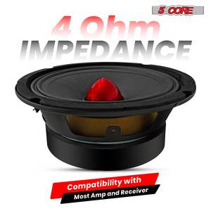 DB 5Core 6.5 Inch Midrange Car Door Speaker 360W <b>Subwoofer</b> with Aluminum Bullet 4WD <b>Subwoofer</b> - Product Image 4