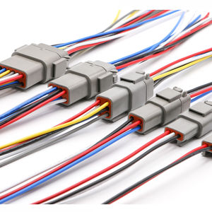 DTM <span class=keywords><strong>2</strong></span> 3 4 6 8 12 Way Deutsch Водонепроницаемый Электрический провод разъем штекер косички провода жгут 15 см 20AWG DTM04-2P DTM06-2S - Product Image 1