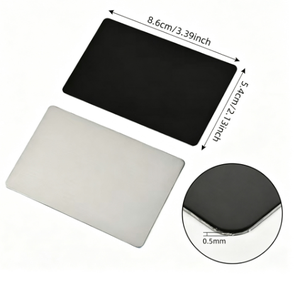 Plaque rectangulaire en acier inoxydable poli pour artisanat - Product Image 2