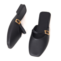 Chaussures d'été plates à bout fermé pour femmes, en PVC souple, style mule, pour l'extérieur, vente en gros