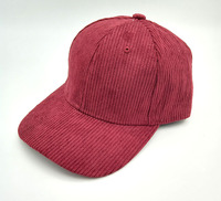Gorra de Béisbol Clásica Ajustable de Pana Lisa - Gorra Deportiva Casual de Color Sólido