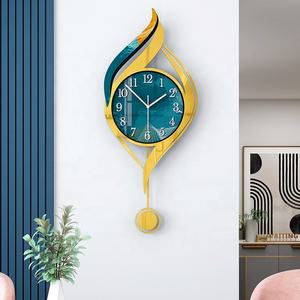 Horloge murale décorative de style nordique moderne, luxe <span class=keywords><strong>l</strong></span>éger et fantaisie, pour salon - Product Image 1