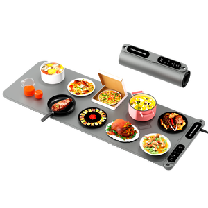 大号10盘电热托盘可折叠便携式线圈加热家用户外硅胶食品垫6个加热器550W快速加热 - Product Image 1