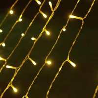 Premium 5-Punkt-Stern Wasserfall LED-Lichterkette Warmweiß IP44 Außenbereich Garten Hof Hängende Weihnachtsdekoration