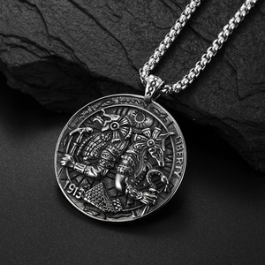 Collar Retro Anubis Shenyuan, Colgante de Acero Inoxidable 304, Cabeza de Lobo de la Muerte del Antiguo Egipto, Estilo Punk, Unisex - Product Image 3