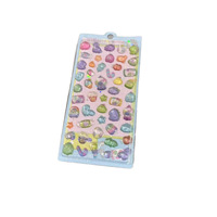 Pegatinas Decorativas de PVC Hechas a Mano con Impresión por Transferencia de Agua, con Diseño de Dibujos Animados en 3D, Relieve, Luminosas, Lindas, para Regalo