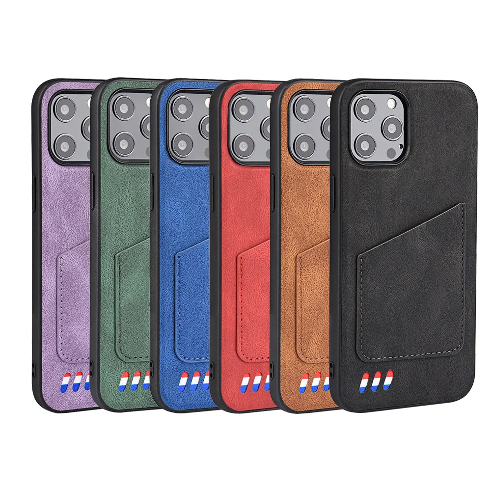 New Designer Leather Custom Bag Pouch Purse Card Holder Wallet Mobile Phone Case cover for iPhone 12 pro max phone case