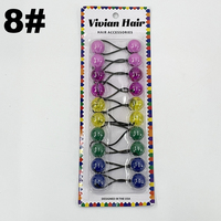 Vivian 10 Pcs Haar gummis 20mm Ball Bubble Pferdes chwanz halter Bunt Klar Verschiedene elastische Accessoires für Kinder Kinder Mädchen