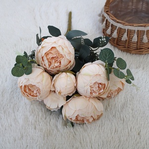 Ramo Grande de Flores Artificiales de Peonía en Forma de Corazón, Estilo Europeo Retro JMD-260, Decoración Interior para Tiendas, Venta al Por Mayor - Product Image 3