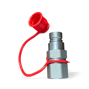 Set Zinc-Nickel Plated 1/2 Inch Flat Face 3/4 SAE Thread 35MPa High Pressure ISO16028 Standard Dust Cap Hydraulic Quick Coupler - Product Image 3