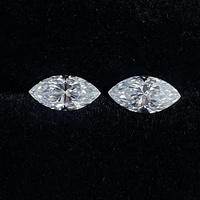 Moissanite taille marquise, blanche, pureté DEF VVS, certificat GRA, 0,5-3 carats, pour la fabrication de bijoux de luxe, en stock