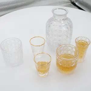 L'ultimo popolare vetro bordato oro trasparente martellato modello di vetro all'ingrosso