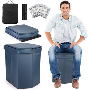 Inodoro Portátil Elevado para Adultos - Diseño Cómodo y Robusto, Cubo <span class=keywords><strong>de</strong></span> <span class=keywords><strong>Basura</strong></span> <span class=keywords><strong>de</strong></span> Poliéster, Características Multifuncionales, Bolsa - Product Image 1