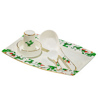 Nouvel ensemble de vaisselle en porcelaine osseuse de grande valeur Nouveaux bols, assiettes et plats ménagers de luxe légers de style chinois Cadeaux haut de gamme