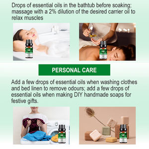 Huiles essentielles de menthe poivrée pure 10ml personnalisées par OEM organiques pour l'aromathérapie faciale et corporelle - Product Image 5