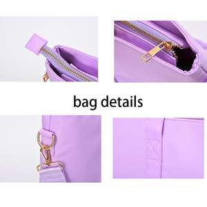 Bolso de mano de verano 2025 para mujer, bolso de mano de nailon de diseñador de lujo famoso, bolso de compras rosa de cubo grande, bolso de mano con bolsillo - Product Image 5