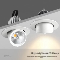 Tronc d'éléphant réglable Spot encastré LED Petit Cob Anti-éblouissement Downlight pour usage commercial Moderne pour les magasins de vêtements