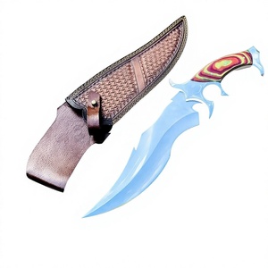 Nuevo Cuchillo Bowie de Caza de Acero al Carbono Personalizado de Calidad Premium para Camping al Aire Libre, Hoja Recta con Punta Caída, Mango de Madera, OEM, Muy Afilado - Product Image 2