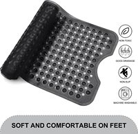 Tapis de bain OEM d'usine, lavables en machine, avec trous de drainage et ventouses pour sol de salle de bain, pour personnes âgées