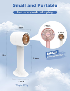 Ventilateur portable mini USB 2000mAh, aromathérapie, design sans pales, trois vitesses, rechargeable, moteur sans balais, 4-6 heures d'autonomie - Product Image 4