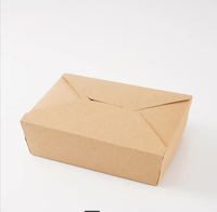Boîte carrée en papier kraft jetable multi-tailles avec boucle, pliable et auto-scellante, pour emballage alimentaire pour bébé, Shandong Large