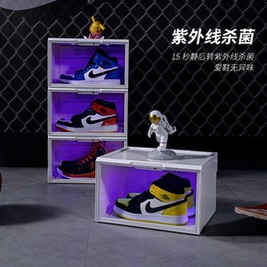 Boîte de rangement à chaussures LED transparente personnalisée, empilable, à ouverture latérale, en plastique acrylique, vente en gros, très demandée - Product Image 6