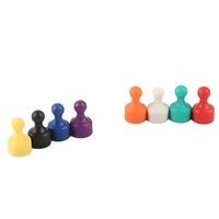 Aimant puissant en plastique coloré pour réfrigérateur, mini aimant magnétique de bureau